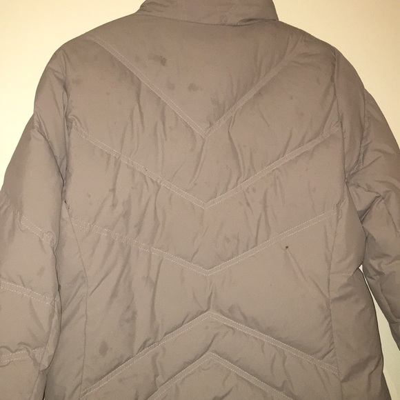 L.L. Bean goose down puff jacket gray M - Picture 7 of 8